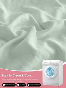 HONEYMOON 1pc Solid Color Soft Bed Sheet, 100% Polyester Fabric, Lightweight Cloud-Like Touch Bedding Mattress Cover, Fits 9-12 Inch Deep Mattress, Soft Breathable Machine Washable, Shrink-Resistant, Fade-Resistant, All-Season Use, Various Sizes Suitable For Home And Dorm, Back To School Dorm Essential, OEKO-TEX Certified, Light Green - Light Green - View 8