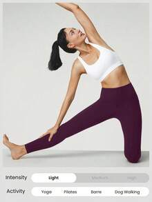 2026 GLOWMODE Featherfit™ High-Waisted Leggings With 24" Side Pocket - 櫻桃尾巴 - 查看 5