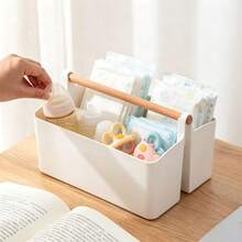1pc Minimalist Handheld Divided Storage Box, Baby Room Desktop Organizer, Multi-Functional Storage Supplies (Multi-Color) - Multicolor - View 4