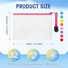 Jetec - 32 bolsas de malla con cierre, almacenamiento de juguetes, bolsa organizadora de biki, bolsas para guardar, trajes de , impermeable, con cierre, reutilizable, rompecabezas, multiusos - Color elegante. - Ver 2