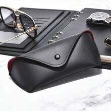Unisex PU Leather Fashion Glasses Storage Box. Lining Provides Optimal Protection For Your Glasses - Black - View 3