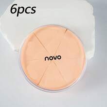 NOVO 6 miếng mút trang điểm hình tam giác kèm hộp đựng, mềm mại, không chứa latex, dùng cho kem nền, kem che khuyết điểm, tạo khối, cố định lớp trang điểm và sử dụng hàng ngày. - Nhiều màu - Xem 8
