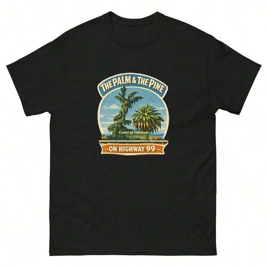 Retro 70s T-Shirt, Rock Style, Vintage, With California Graphics, Classic Rock - 黑色 9 - 查看 1