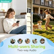 RecorGood 1pc Owl-Shaped Security Camera, Clear Night Vision, 355° Horizontal Rotation & 90° Vertical Rotation, Two-Way Audio, Motion Tracking, Suitable For Home & Outdoor Monitoring, Supports SD Card/Cloud Storage (Max 128GB) - Black and White - View 10