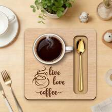 1 Bộ Khay, Đế lót ly, Đĩa gỗ đựng thức ăn, Lời chúc Ngày của Cha, Khay cà phê, Khay đựng cà phê và bánh ngọt, Quà tặng cho Mẹ, Cha và Ông, Văn hóa trà - Nhiều màu - Xem 5