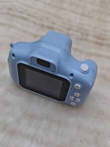 1pc Children's Mini Camera, Cartoon Fun Cute Camera, High-Definition Screen Photo & Video Toy, Built-In Fun Games, Cartoon Digital Camera With Photo & Video Recording, Outdoor Play Recording, Travel Recording, Outdoor Photography, Parent-Child Interaction, Student Children Holiday Birthday Gift (Memory Card Not Included) - Blue - View 5