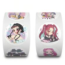500张精美卷发人物装饰贴纸，时尚梦幻少女组合DIY贴纸，工艺艺术贴纸，适用于日记本、剪贴簿、笔记本、信封、文具，复活节、情人节、新年等节日的高级礼物 - 彩色 - 查看 4