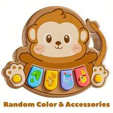 Interactive Animal Keyboard Music Toy - Sensory Development And Cognitive Training Function, Made Of ABS Material, Bright Colors, Durable | Children's Music Keyboard With Animal Buttons And Interactive Sound Effects - Sensory Learning - Multicolor - View 16