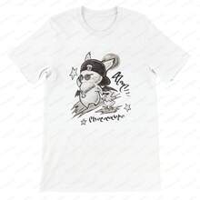 Camiseta Gráfica FFXIV Moogle Neotunic Fantasy 14, Camisetas Y2k, Camiseta Oversize, Divertida para Exteriores, Algodón de Alta Calidad, Manga Corta - Blanco - Ver 8