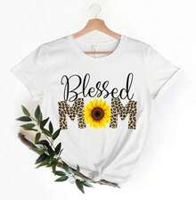 1 camiseta "Madre Bendita", Feliz Día de la Madre, Mejor Mamá, Regalo para Mamá, Regalo para Futura Mamá, Regalo para Ella, Camiseta del Día de la Madre, Regalo de Cumpleaños para Mamá, 180g Algodón 100% - Blanco - Ver 8