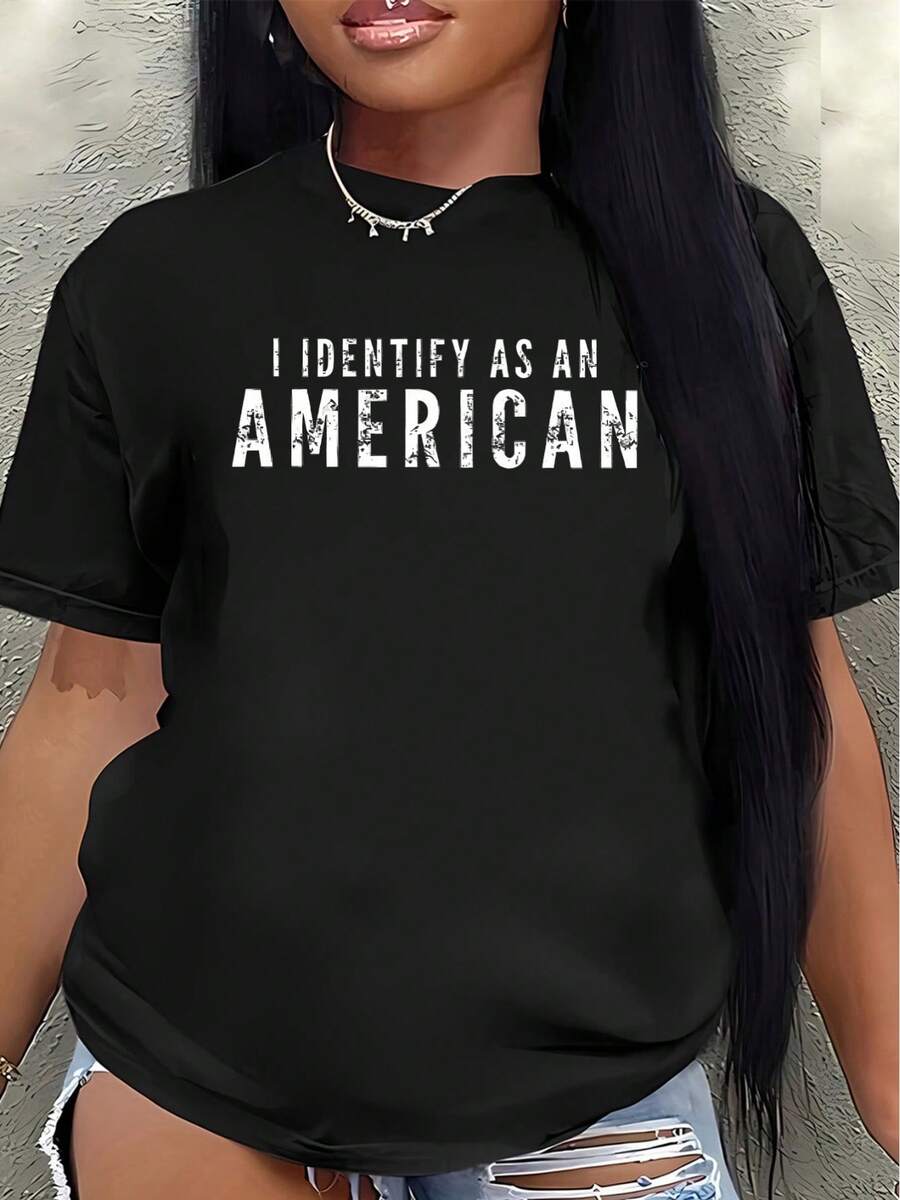 Camiseta de manga corta ligera y duradera, adecuada para uso diario, salidas informales, el hogar o cenas, con un ajuste cómodo y un diseño estampado llamativo. - Negro - Ver 1