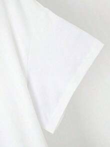 Camiseta Con Impresión Temática De Fitness Motivacional, Inspirando Tu Viaje De Entrenamiento, Ideal Para El Verano - Blanco - Ver 4