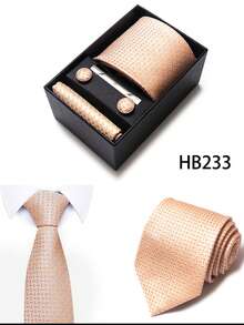 AlanKing Men's Tie Set Gift Box, Striped & Geometric Design, Fashionable Accessory Suitable For Parties, Casual, And Business Occasions - Color Mixing - View 11