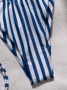 Women's Striped Sexy Bikini Swimwear Set, Fashionable And Comfortable, Suitable For Summer Vacation, Beach Leisure And Holiday Wear, Women's Summer Outfit - Multicolor - View 6