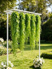 All-Season Artificial DIY Hanging Eucalyptus Vine, Dense Green Leaves, Luxury Faux Eucalyptus Vine, Artificial Ivy Wall Decor, Classic Home Decor, Wedding Party Decoration, Easy Installation, Realistic Outdoor Green Plant Effect, Birthday Graduation Gift, Fake Plants Kitchen Decor - Green - View 5