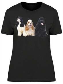 Camiseta para Mujer con Diseño de Perros Acostados Juntos -Imagen de Shutterstock, Talla Mediana para Mujer - Negro - Ver 2