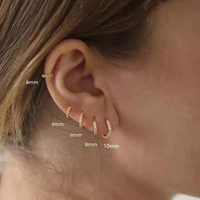 Fashionable And Popular Women's Earrings With Micro-Inlaid Zirconia And A Stylish Design