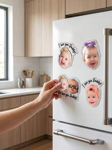 1pc Custom Baby Face Fridge Magnets, Personalized Text Acrylic Magnets, Kitchen Decor, Mother's Day/Father's Day Gifts, New Parent Keepsakes, Baby Shower Gift - Multicolor - View 8
