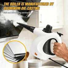 Steam Cleaner - Includes 12 Accessories, Multi-Functional High-Pressure Steam Cleaner, Suitable For Home Kitchens, Sofas, Clothing, Floors, Furniture, And Car Interior Cleaning, White Model - 查看 1