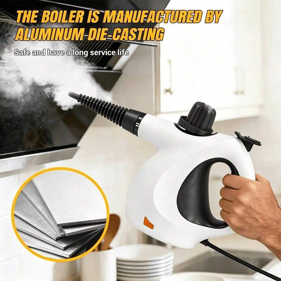Steam Cleaner - Includes 12 Accessories, Multi-Functional High-Pressure Steam Cleaner, Suitable For Home Kitchens, Sofas, Clothing, Floors, Furniture, And Car Interior Cleaning, White Model - 查看 1