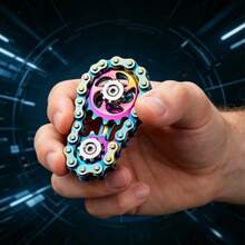 Rainbow Metal Soft Fidget Toy, Gear Finger Spinner, Great Gift For Holidays - one-size - View 5