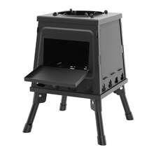 Zeltkocher, Raketenofen Outdoor|  Tragbarer Holzofen Für Camping, Outdoor, Zeltheizung, Camping, Zeltkocher, Mini Holzofen Zum Kochen Und Heizen Mit 16 Entlüftungen - Schwarz - Übersicht 10