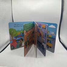 Libro de imágenes con páginas interiores plegables de cartón educativo, adecuado para lectura familiar, aprendizaje temprano de inglés, iluminación cognitiva, desarrollo del lenguaje, aplicable para Halloween y Navidad - Multicolor - Ver 7