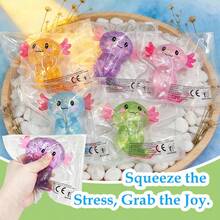 1 Stück Kristall Salamander Squishy Spielzeug, weiches langsam zurückfederndes Taba Quetsch-Fidget-Spielzeug, süßes Tier Stressabbau-Sensorikspielzeug zur Entspannung, Kawaii Schreibtischspielzeug für Kinder, Jugendliche und Erwachsene, Geburtstagsgeschenk, Party-Mitbringsel, Klassenbelohnung - Verschiedenfarbig - Übersicht 7