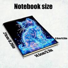 1 Set Cuaderno de Pintura de Diamantes 5D, Kit de Arte de Diamantes con Patrón de Gato, Adecuado como Regalo Creativo Hecho a Mano - BJ074 - Ver 4