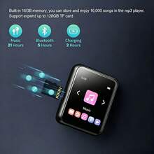 M5 16GB 1.8" Portable MP3 Player, Full Touch Screen With Speaker, FM Radio, Recording, E-Book Reader, Supports Up To 128GB (Black) - màu đen - Xem 2