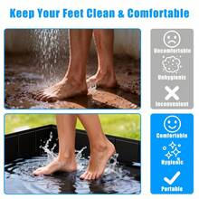 Foldable Camping Shower Pan, 41" Portable Shower Base With Drainage Pipe, Collapsible Outdoor Shower Tub For Camping, RV, Hiking, Indoor And Outdoor Use - As Pic - View 6