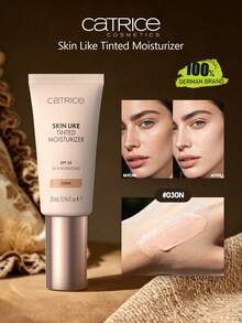 Catrice Skin Like 有色保濕乳 030N,輕盈透亮遮瑕,自然妝感,保濕均勻膚色,適合日常使用,禮品,28ml/0.95 Fl Oz - 030N - 查看 2