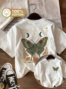 Graphic Print T-Shirt, Casual Short Sleeve Round Neck Top For Summer And Spring, Women's Clothing - 白色 - 查看 9