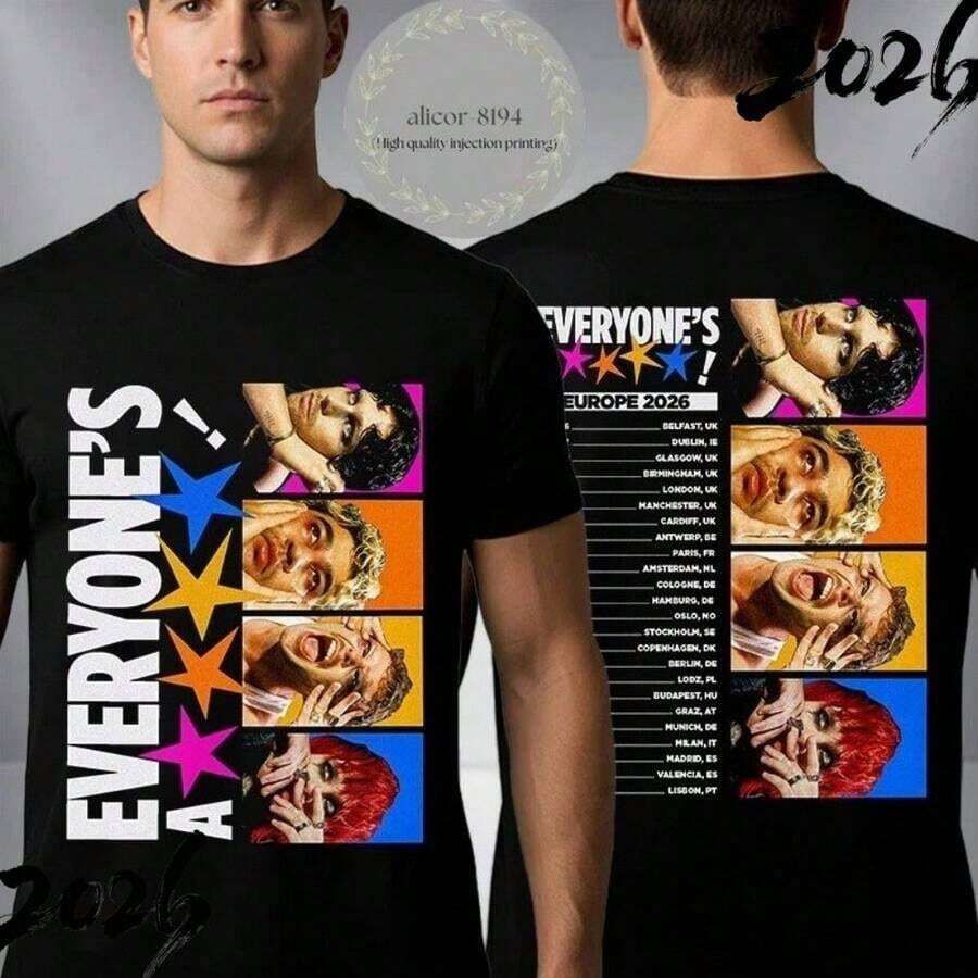 Cute Unisex Premium Casual T-Shirts, Journey Frontier Final Tour 2026 T-Shirt, Retro Rock Band T-Shirt, Journey Band Concert T-Shirt, Gift For Classic Rock Fans - 黑色 - 查看 1