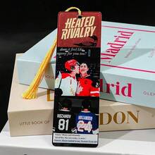 Heated Rivalry "Themed Fan Acrylic Bookmarks 1pc - Ice Hockey CP Elements+Novel Copy Reading Tags, Sports BL Readers, Fan Peripheral Control Preferred.Back To School Season - One Size Fits All - View 3