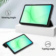 Ốp bảo vệ máy tính bảng gập gọn, tương thích với Samsung Galaxy Tab A11+/A11 8.7/A9+/A9 8.7/A7 và MatePad SE 11"/T 10/T 10s, Honor Pad X8/X8A/X9/X9A, chống sốc. - màu đen - Xem 4
