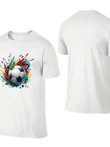 Talla US 6(S)-16(XXXL) COPA DEL MUNDO 2026 Camiseta Versátil de Cuello Redondo Adecuada para Hombres y Mujeres en la Escuela, el Trabajo y Estilo Urbano Cosplay, playeras de mujer - Blanco - Ver 2