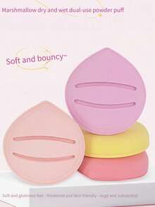 1/3/5/10 miếng bông mút trang điểm hình kẹo bông Macaron, bông mút dày mềm mại, thích hợp dùng cho kem nền, kem BB, phấn phủ, dùng khô và ướt. - Nhiều màu - Xem 3