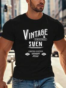 Camiseta de Hombre Talla Grande SVEN Crinkle, TALLA PLUS - Negro - Ver 1