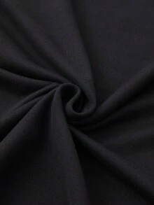 Playeras de mujer: Camiseta de manga corta con cuello redondo y estampado divertido y creativo de caracteres chinos sutiles - Tela suave, blusa casual para atuendos informales, conjuntos de primavera y verano, top básico lavable a máquina. - Negro - Ver 4