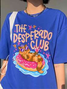 Camiseta Desperado Club Princess Donut, Camiseta Dirty Shirley Club, Fantasy LitRPG, Regalos Literarios - Azul - Ver 1
