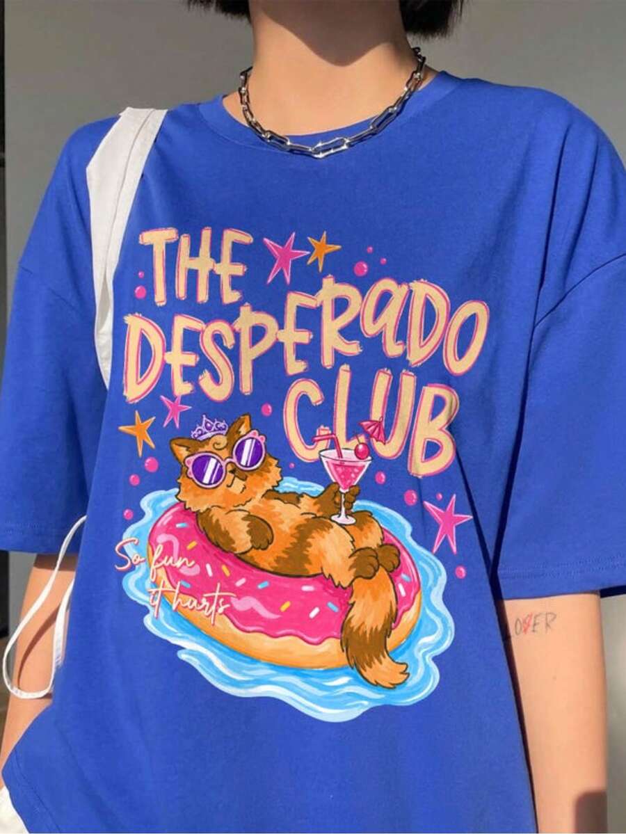 Camiseta Desperado Club Princess Donut, Camiseta Dirty Shirley Club, Fantasy LitRPG, Regalos Literarios - Azul - Ver 1