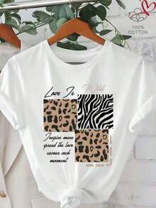 1 Piece Of Women's Pure Cotton T-Shirt, Short Sleeve, Round Neck, Casual Top, Soft And Breathable, Basic T-Shirt, Sizes S-XXXL Available, Summer Fashion, Daily Wear, Loose Fit, Suitable For All Seasons, 180g 100% Cotton. - 白色 15 - 查看 9