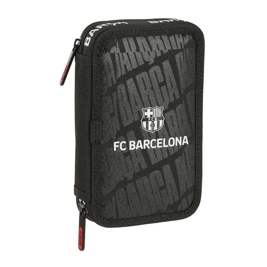 FC Barcelona 長方形鉛筆盒,附彈性背帶,1格收納層拉鍊式校園收納袋,返校季適用 - 雙 Peq (2) - 查看 1