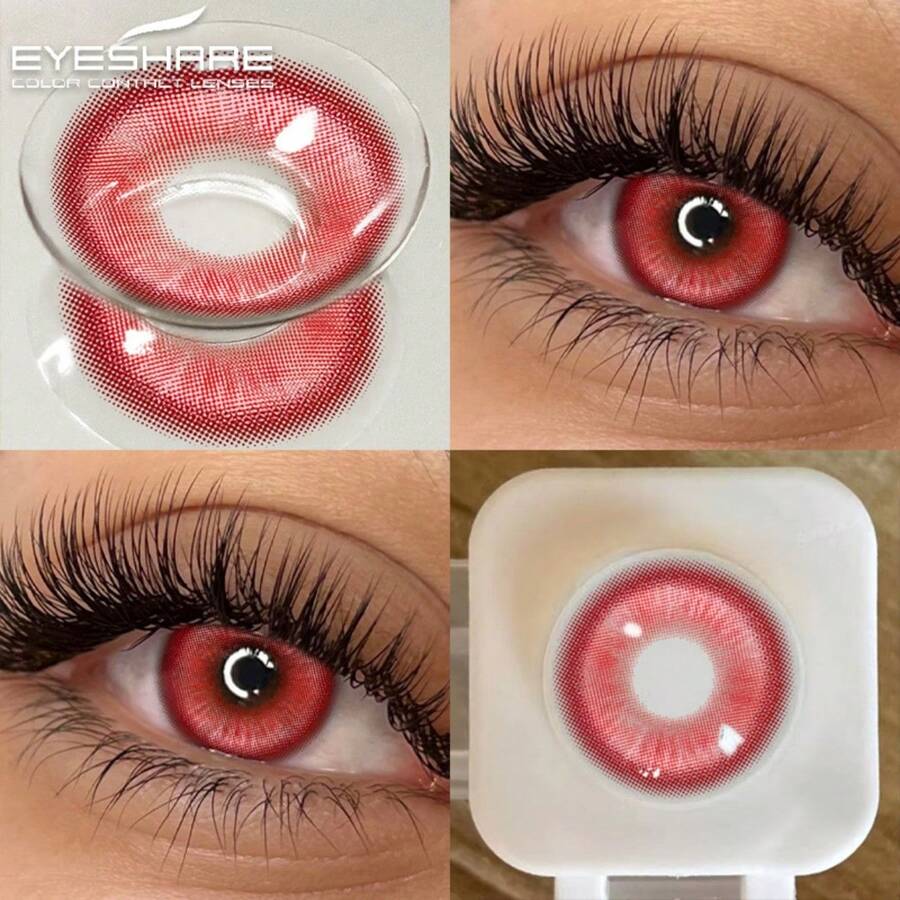 Eyeshare 1對動漫Cosplay彩色隱形眼鏡 眼睛彩色美妝隱形眼鏡