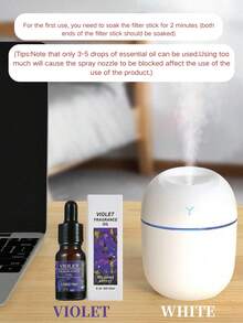 白色便攜式Y型香氛擴香機 + 10ml精油，220ml USB加濕霧化噴霧器，適用於室內、居家、飯店、浴室除臭，持久留香空氣清新劑，情人節禮物，聖誕禮物 - 彩色 - 查看 31
