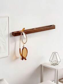 Wooden Decorative Glasses Holder, Suitable For Entryway, Wooden Glasses And Keys Storage Rack, Modern Minimalist Wall-Mounted Storage Rack, 2 Styles Multifunctional Storage Box, Suitable For Hallway And Entryway - Multicolor - View 4