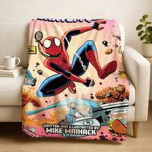 1pcs S Pidey And His Amazing Friends Fleece Blanket Versatile Multi-Purpose Soft Cozy Spider-Man Throw Blanket For Sofa Bed Living Room Couch Travel Camping Office Nap Car Decorative Warm Cartoon Plush Blanket Marvel Fans Gift - Nhiều màu - Xem 3