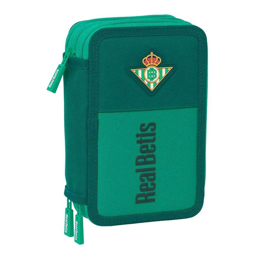 大長方形鉛筆盒 - Real Betis Balompié 防水學生鉛筆盒,斜拉鍊設計,可收納鉛筆和鋼筆,返校必備 - 免費配送 ✅ 西班牙大陸地區 24/48 小時送達 - 三重 - Verde - 查看 1