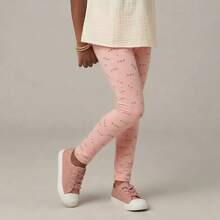 Girls' Cotton Leggings, Plain Or Printed, Comfortable Pants With Elastane, Sizes 2 To 12, Soft, Casual, School, Everyday Wear. Fitted Leggings With Elastic Waistband, Children's Fashion, Winter/Mid-Season, Comfortable, Flexible, Various Prints. - 列印 - 查看 3